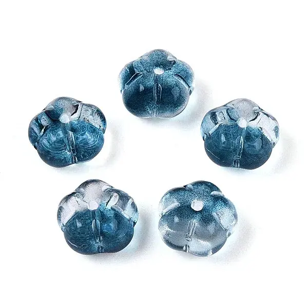 Transparent Glass Flower Beads