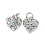 Brass Micro Pave Cubic Zirconia Charms