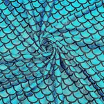 Sparkly Hologram Spandex Mermaid Printed Fish Scale Fabric