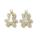 Brass Micro Pave Cubic Zirconia Pendants