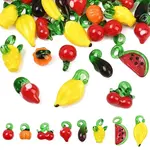 40Pcs 8 Styles Handmade Lampwork Pendants