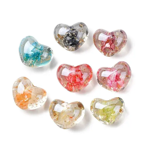 Transparent Resin & Natural Shell Beads