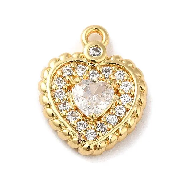 Brass Micro Pave Cubic Zirconia Pendants