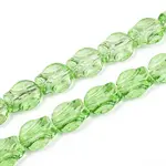 Baking Paint Transparent Glass Beads Strands