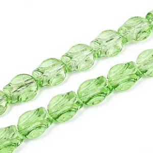 Baking Paint Transparent Glass Beads Strands