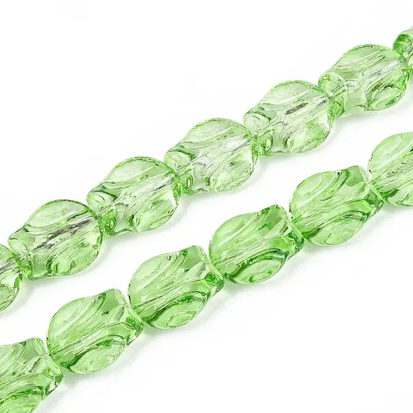 Baking Paint Transparent Glass Beads Strands