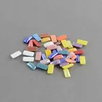 Pearlized Plated Opaque Glass Cabochons