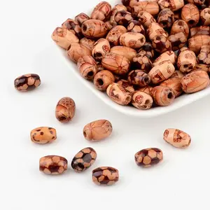 Printed Natural Wood Beads