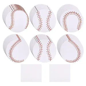 60Pcs 6 Styles Baseball Paper Gift Tags