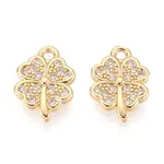 Brass Micro Pave Cubic Zirconia Charms