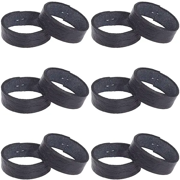 4 Sets 2 Styles Cowhide Belt Loop Keepers & Iron Findings