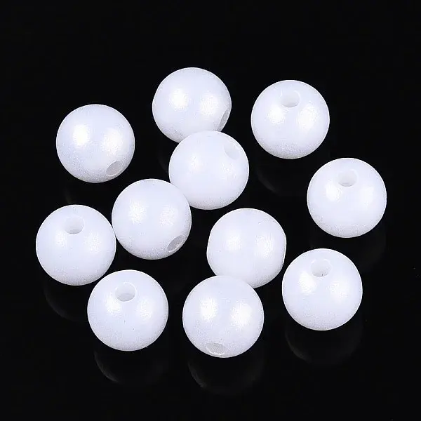 Rubberized Style Rainbow Opaque Acrylic Beads