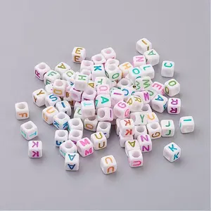 Opaque Horizontal Hole Acrylic Beads