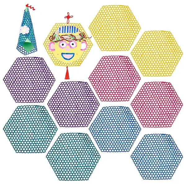 10Pcs 5 Colors DIY Woven Bamboo Network