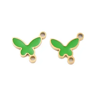 Ion Plating(IP) 304 Stainless Steel Enamel Connector Charms