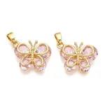 Brass Micro Pave Cubic Zirconia Pendants