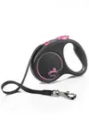 Vodítko Flexi Black Design S pásek 5m/15kg růžová new