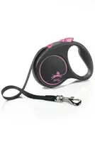 Vodítko Flexi Black Design S pásek 5m/15kg růžová new