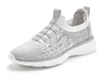 LASCANA Slip-on obuv  sivá / biela