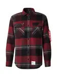 ALPHA INDUSTRIES Košeľa  sivá / krvavo červená / čierna / biela