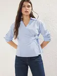 Trendyol Blúzka  modrosivá