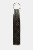 Vlněná šála Tory Burch T Monogram Oblong hnědá barva, 169645-250