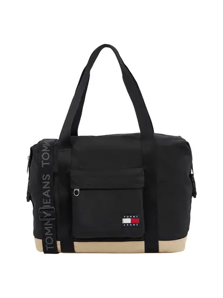 Tommy Jeans Víkendová taška 'ESS DAILY'  kaki / čierna