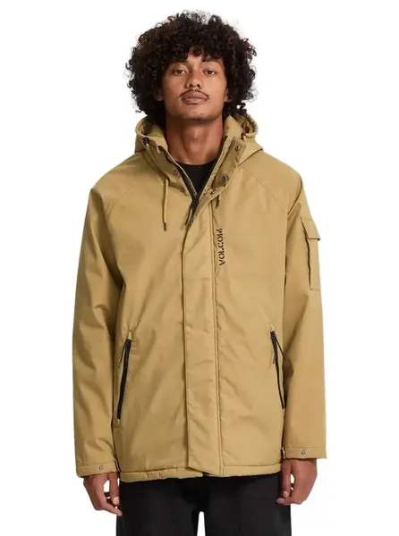 Volcom pánská bunda Stoke Stone II 10K Jacket Ermine | Písková | Velikost XL