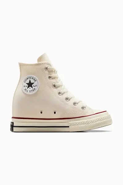 Kecky Converse Chuck 70 Wedge dámské, bílá barva, A12562C