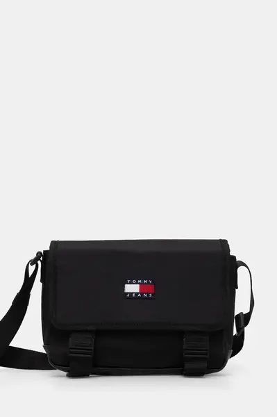 Ledvinka Tommy Jeans černá barva, AM0AM13326