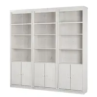 MID.YOU KNIHOVNA, bílá, barvy borovice, borovice, 223/222/34 cm