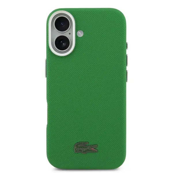 Zadní kryt Lacoste PVC Iconic Petit Pique Metal Logo MagSafe pro Apple iPhone 17, green