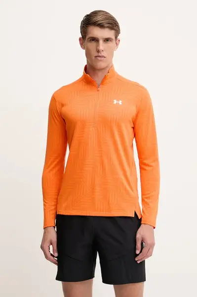 Tréninková mikina Under Armour UA Tech Geotessa oranžová barva, 1385260