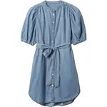 GAP PUFF Dámské šaty, světle modrá, velikost