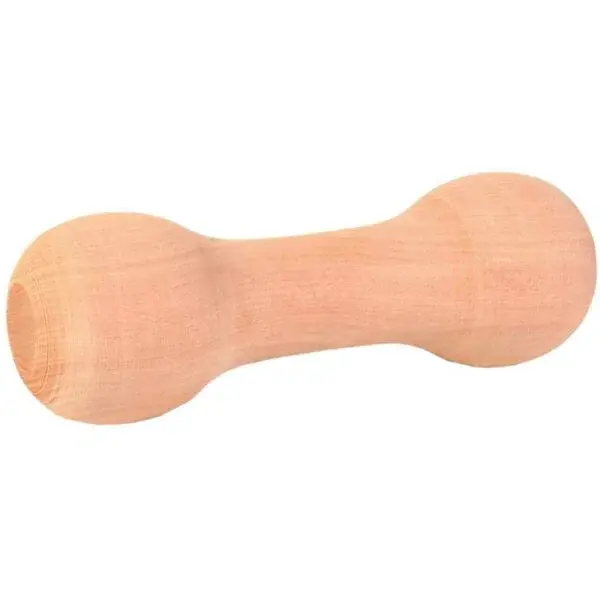 TRIXIE WOODEN DUMBBELL 125G Aportovacia drevená činka, hnedá, veľkosť