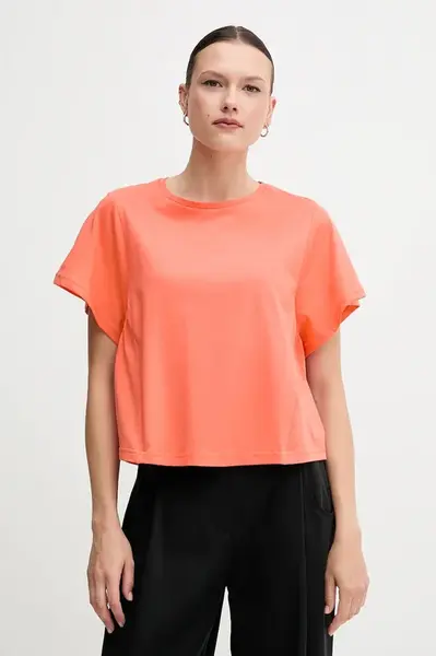 Bavlněné tričko United Colors of Benetton dámské, oranžová barva, 3U53D109U