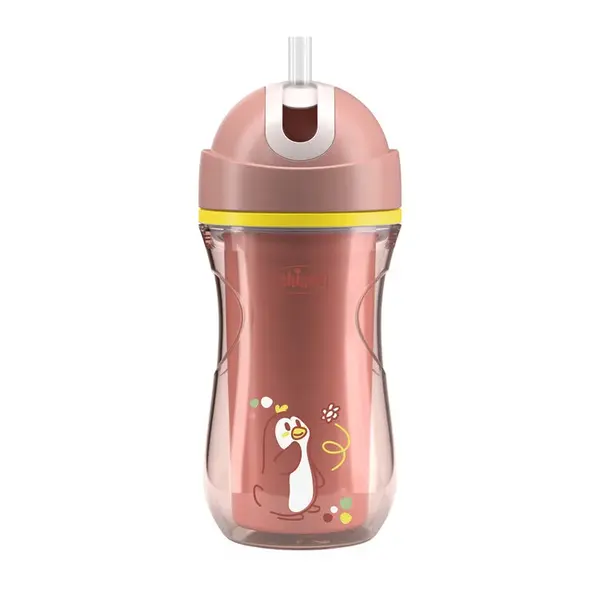 CHICCO Hrneček Sport termo se slámkou pink, 14m+