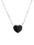 Vuch Srdcový ocelový náhrdelník Sophie Heart Black