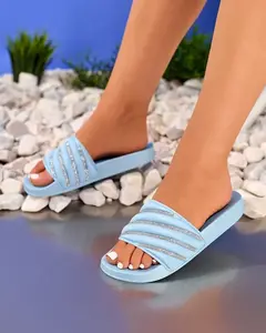 Resti Blue women's flip-flops with zircons Erikis - Footwear