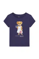 Dětské bavlněné tričko Polo Ralph Lauren tmavomodrá barva, 312965226001