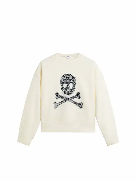 Scalpers Mikina  čierna / biela