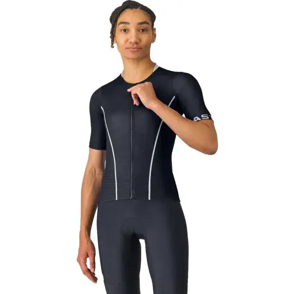 Castelli ANIMA FLOW JERSEY Dámsky cyklistický dres, čierna, veľkosť