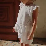 Dětská bavlněná halenka Konges Sløjd RHW X KS FIORI TOP GOTS bílá barva, hladká, Rosie Huntington Whiteley KS103599