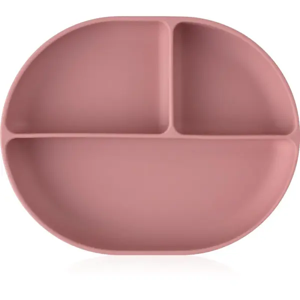 Petite&Mars Take&Match 6m+ dělený talíř s přísavkou Dusty Rose 1 ks