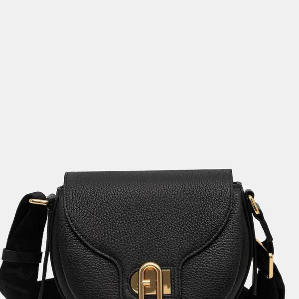 Kožená kabelka Furla černá barva, WB01491.BX3916.N98001002