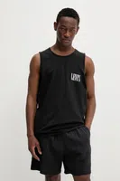 Bavlněné tričko Levi's GRAPHIC ROWER TANK černá barva, A7642