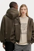 Bavlněná mikina Pangaia hnědá barva, s kapucí, hladká, 10002310