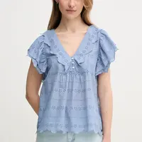 Bavlněná halenka Pepe Jeans DAME dámská, modrá barva, PL305023