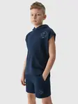 Boys' Sleeveless Hoodie 4F - Dark Blue