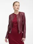 Burgundy women's faux leather jacket ORSAY - Women's